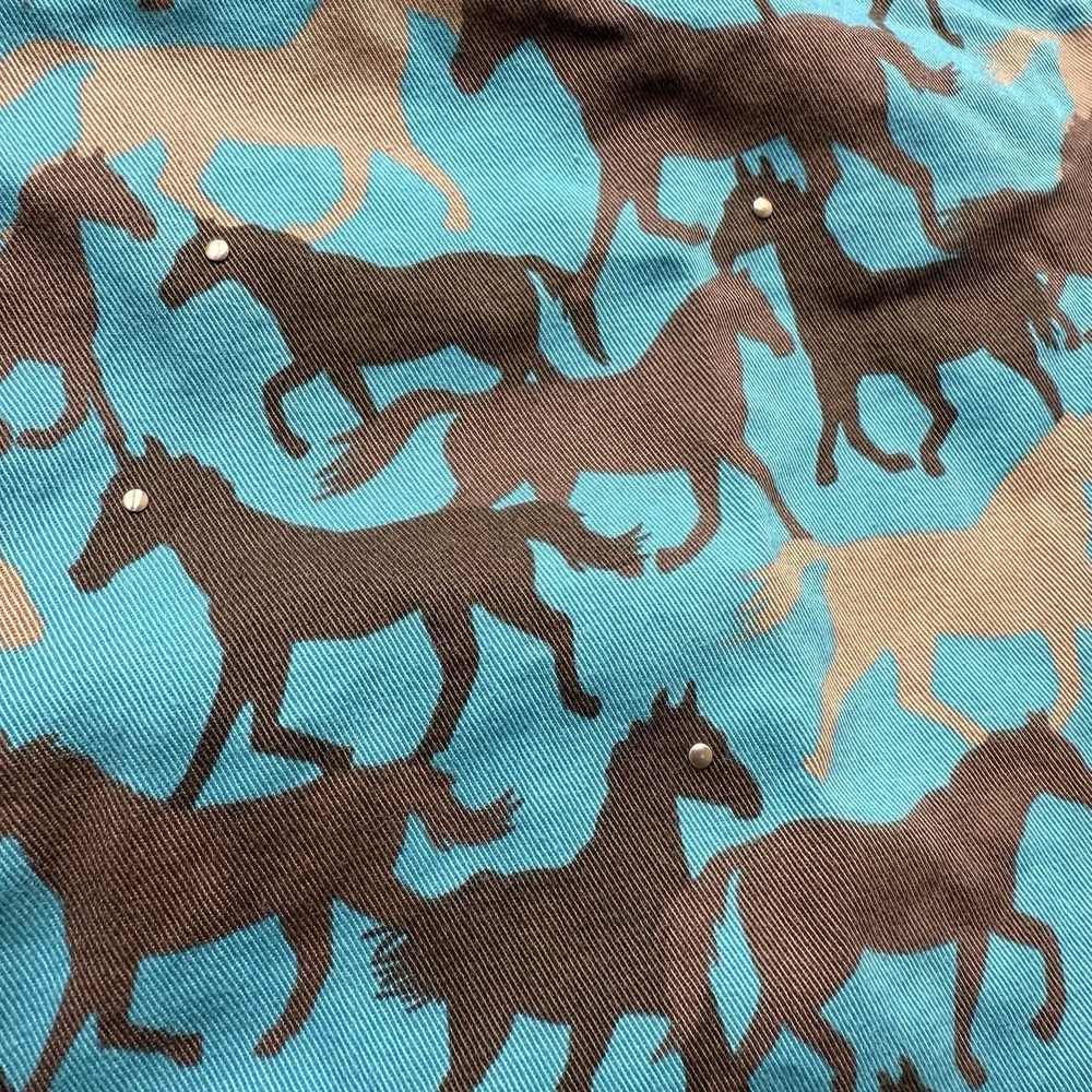 Toffee Apple‎ Jacket Shacket All over Horse Print Women's XXL Cowgirl Pockets - Picture 4 of 8